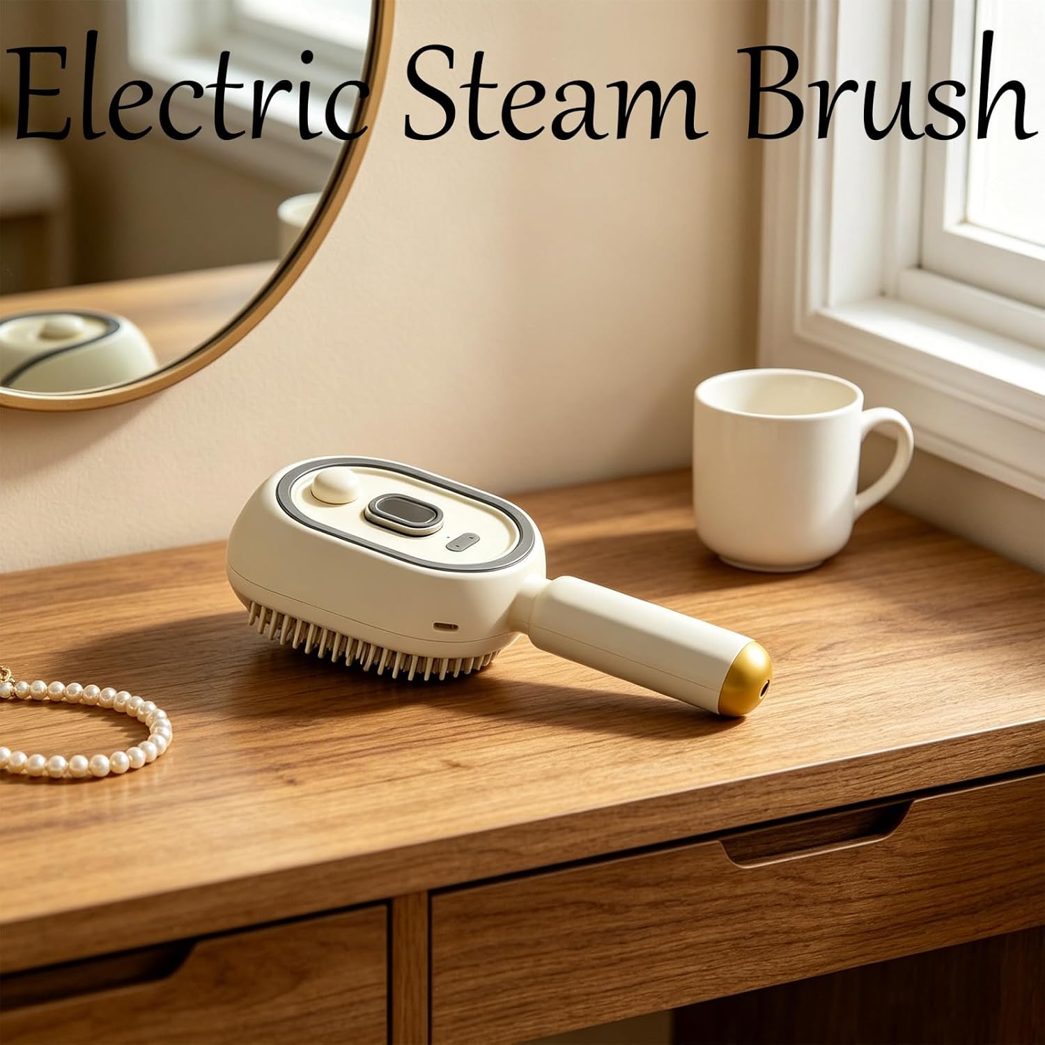 2026 New Electric Steam Brush, Electric Steam Brushs for Hair, Rechargeable Steam Hair Straightener with Water Spray, Detangling Steam Brush for Reduce Frizz, Nourishes Hairs (Purple Set)