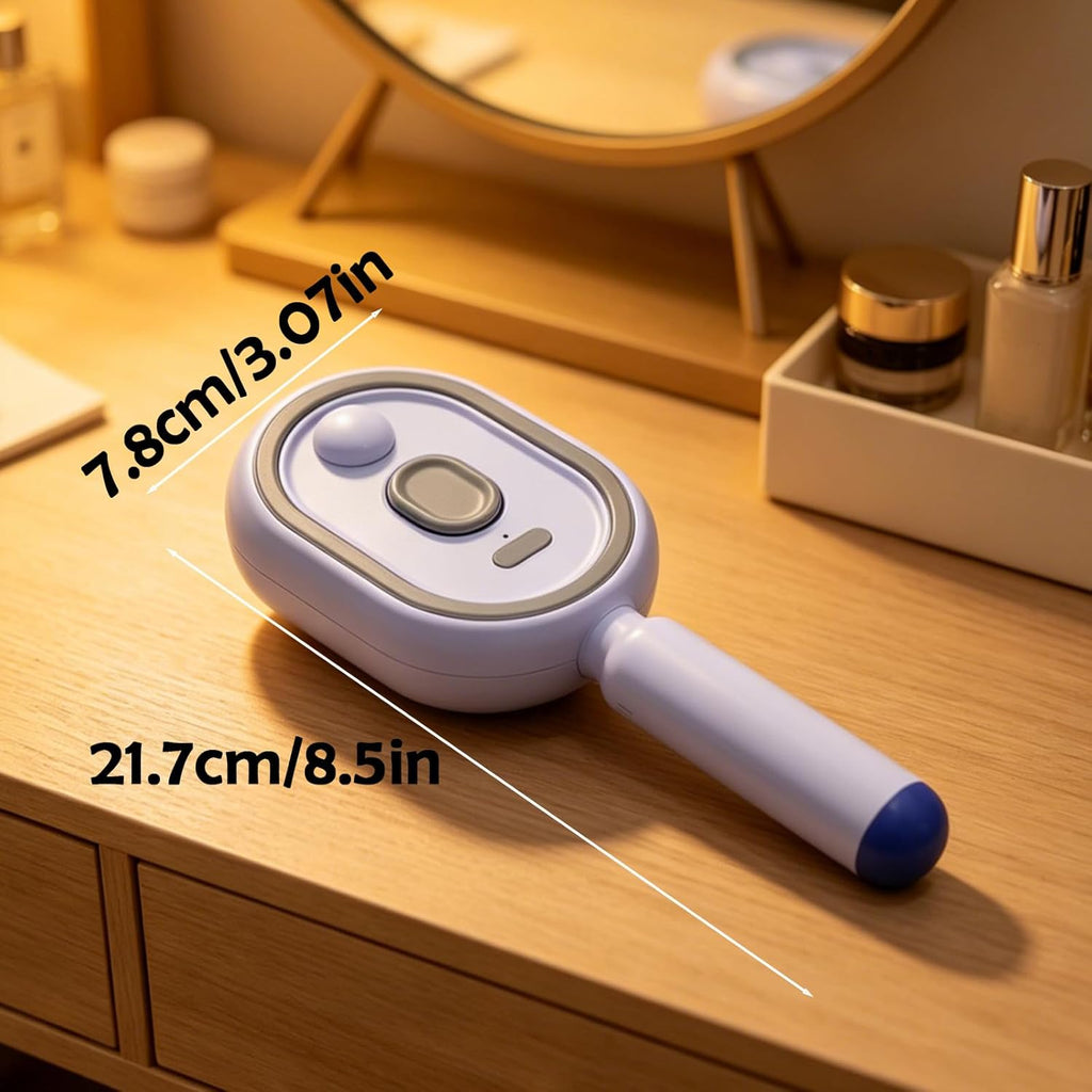 2026 New Electric Steam Brush, Electric Steam Brushs for Hair, Rechargeable Steam Hair Straightener with Water Spray, Detangling Steam Brush for Reduce Frizz, Nourishes Hairs (Beige Set)